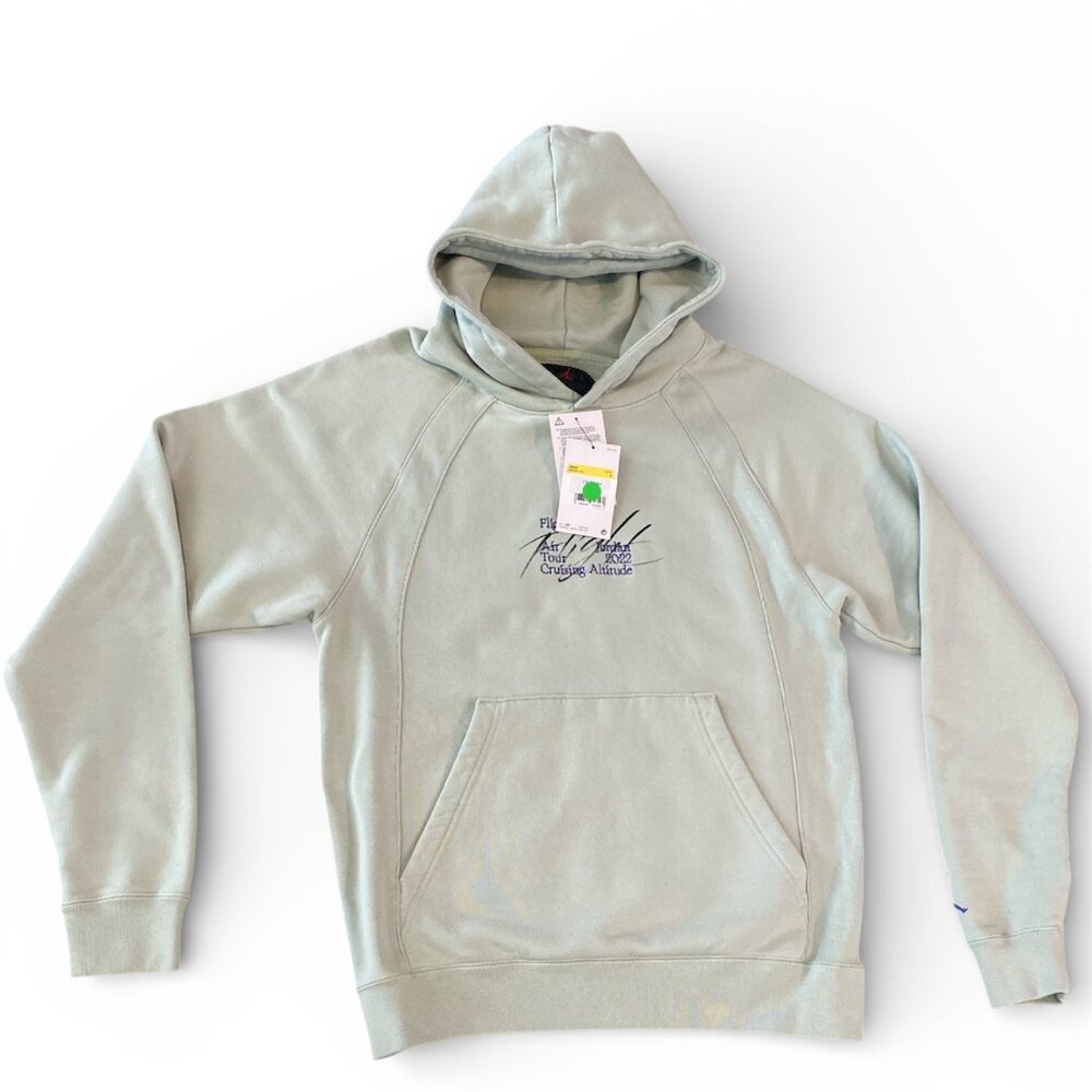 Men's Air Jordan Flight Heritage Pullover Oxford Hoodie DM1394-017 Olive Green